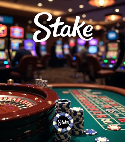 Mesa de ruleta con fichas, estética de casino online (Stake)